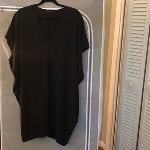 Black hatch slouch dress